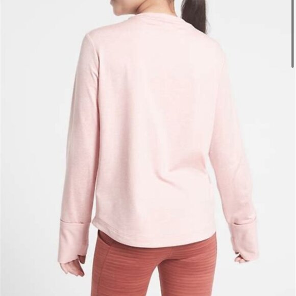 Athleta Girl Uptempo Top Pink XL 14 Sweatshirt Long Sleeve NWT NEW - Picture 5 of 10